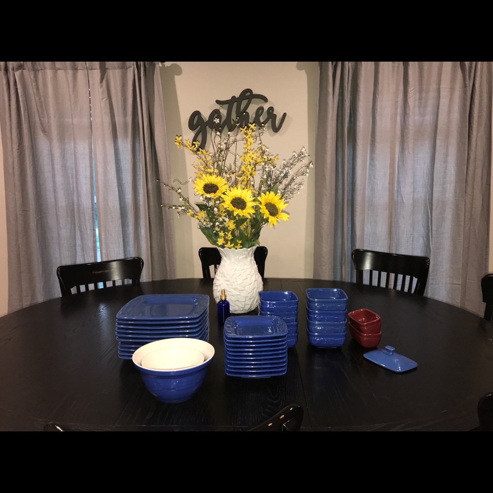 Longaberger Pottery plates and bowls